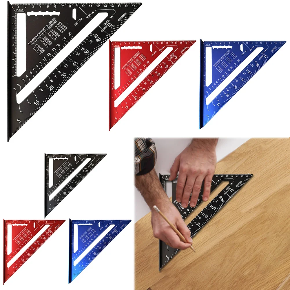 Aluminum Alloy 7 Inch Triangle Ruler for Woodworking and Carpentry