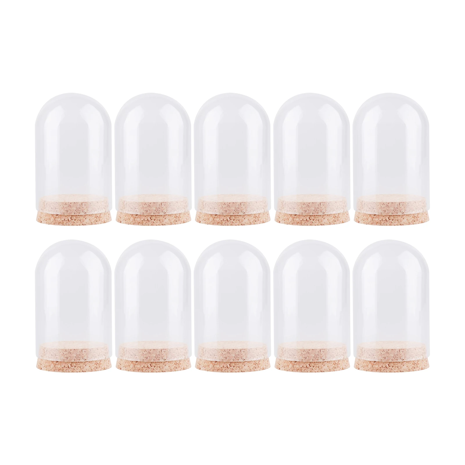 Glass Display Dome 10x Transparent Display Dome with Wooden Base Birthday Gift Protective