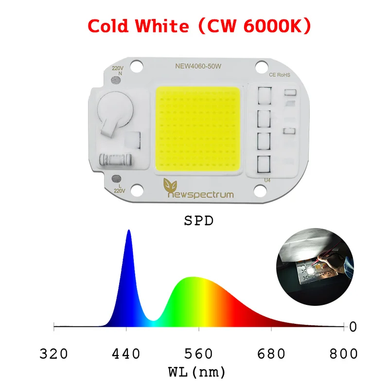 Cold white(6000K)
