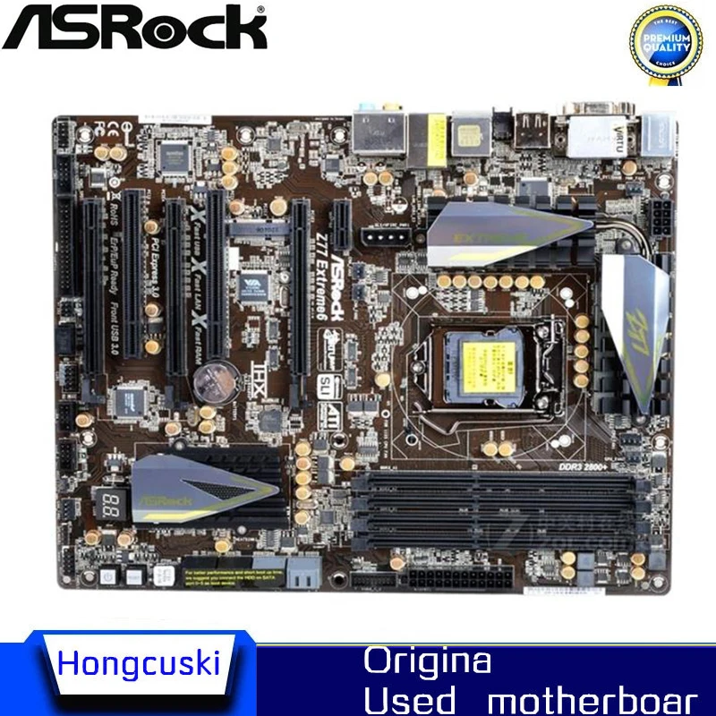 Used For ASRock Z77 Extreme6 Desktop Board Z77 Motherboard Slot LGA1155 DDR3 SATA3 USB3.0 Support I7 3770K
