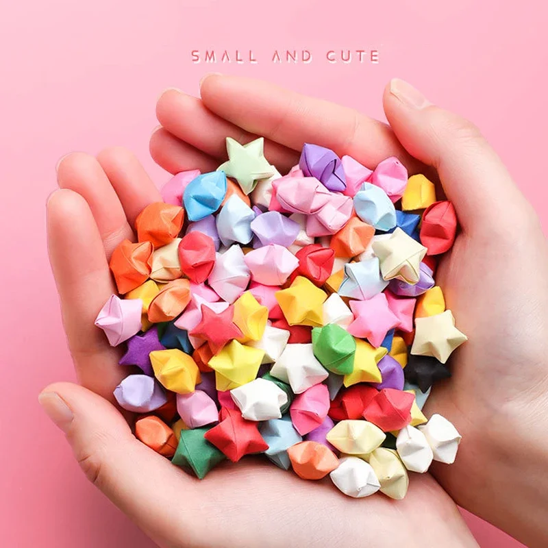 Colorful Origami Star Paper Strips