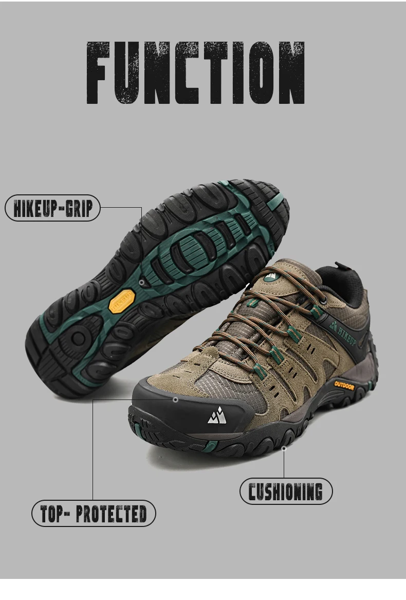 Hikeup herren wanderschuhe wildleder outdoor schuhe verschleiß feste männer trekking wander jagd taktische turnschuhe – Detail 6