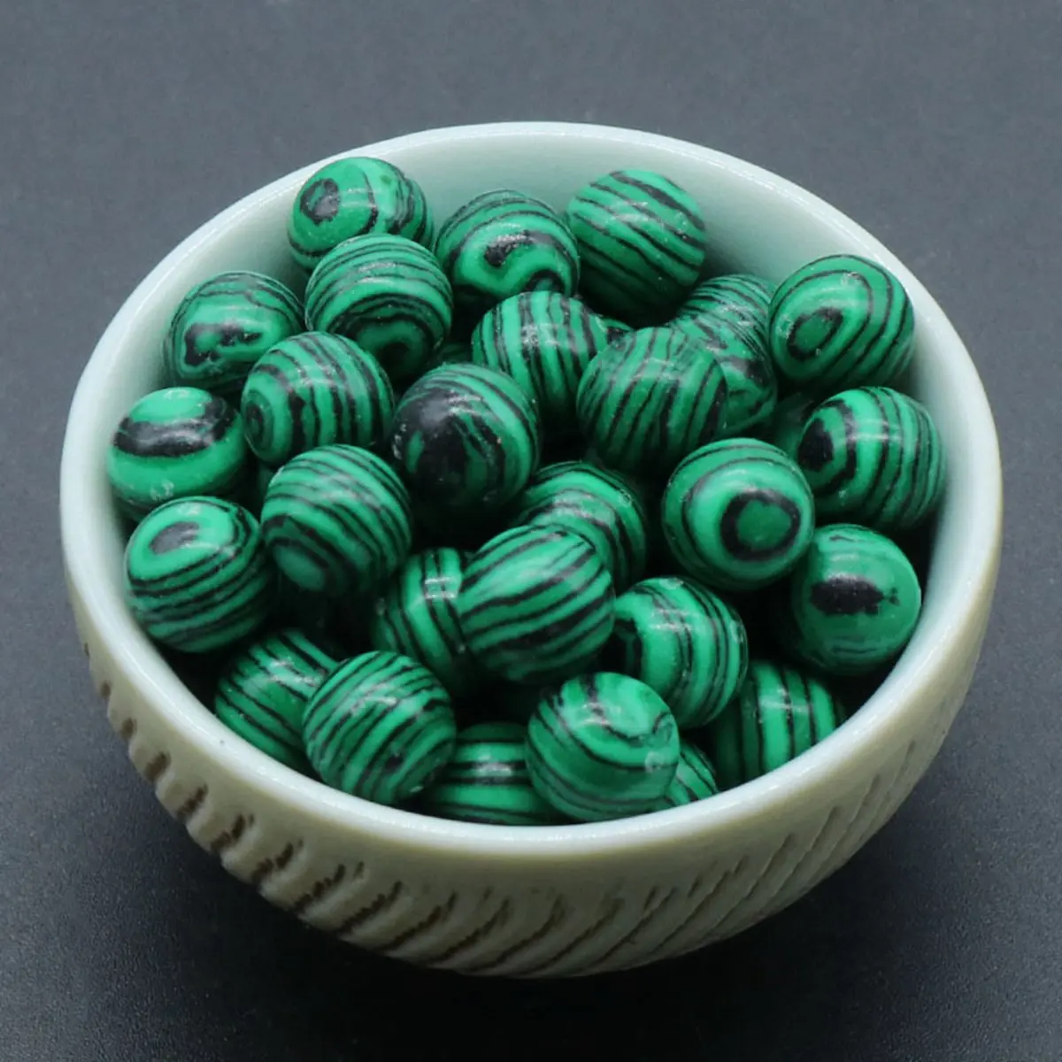 

16PCS 8MM Malachite Stress Relief Spheres & Balls Polished Meditation Balancing Home Decoration Crystal Beads