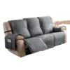 Non-Slip Recliner Sofa Covers 3 Seaters Elastic Band Sofa Covers Washable Furniture Protector for Bedroom, Office, Living Room 1