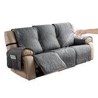 Non-Slip Recliner Sofa Covers 3 Seaters Elastic Band Sofa Covers Washable Furniture Protector for Bedroom, Office, Living Room 1