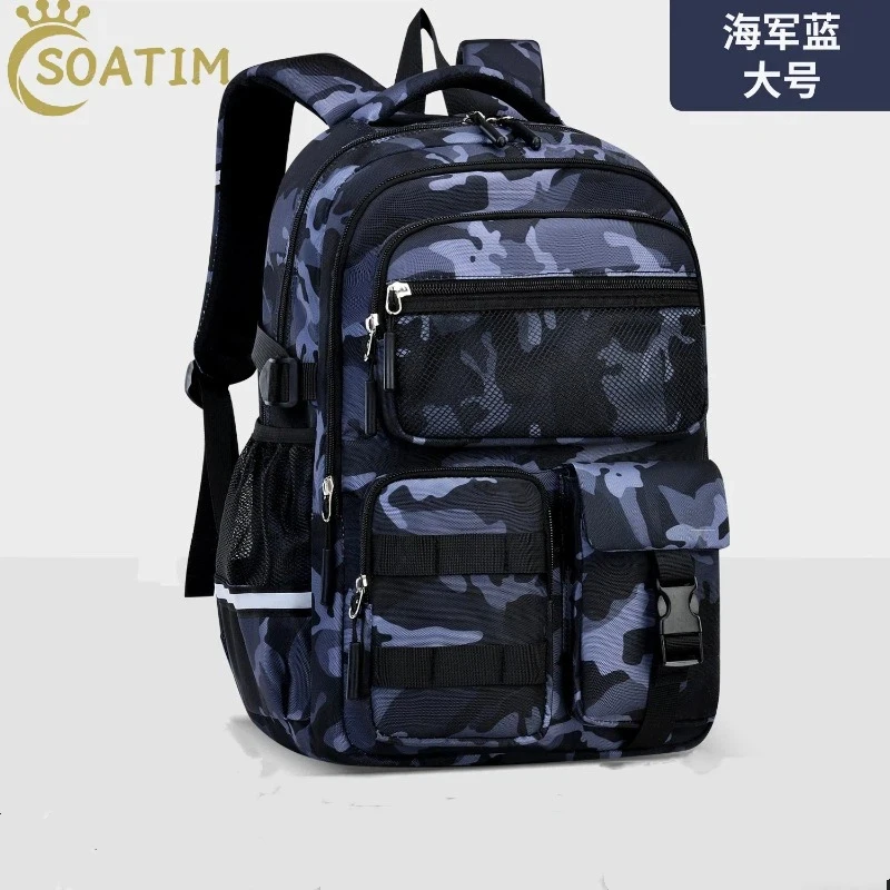 New Camouflage School Bags for Boys 3-6 Garde School Backpack Children Schoolbag Book Bag Fashion Large Capacity Travel Backpack 1