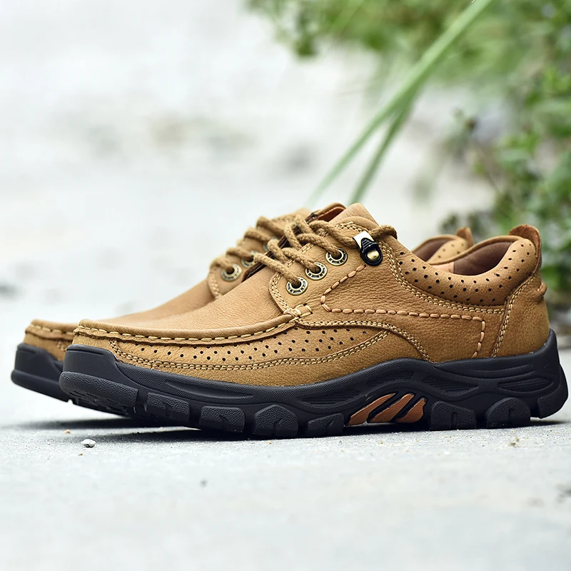 2023 Hot Sale High Quality Handmade Leather Casual Men Soft Shoes Design Sneakers Man Comfortable Leather Shoes 6