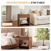 3-Piece Living Room Table Set, Includes Coffee Table & 2 End Tables, Modern Coffee Table Sets with Large Storage, Customized 5