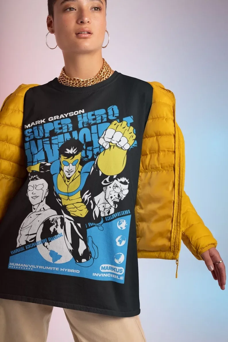 Invincible Universe Omni-Man Cartoon T-Shirt