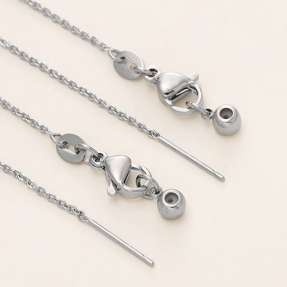 Gold-Plated Adjustable Flat Chains with Lobster Clasp