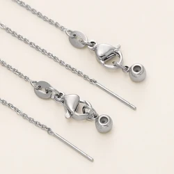Gold - Plated Adjustable Flat Chains with Lobster Clasp - 4pcs (Platinum 02)