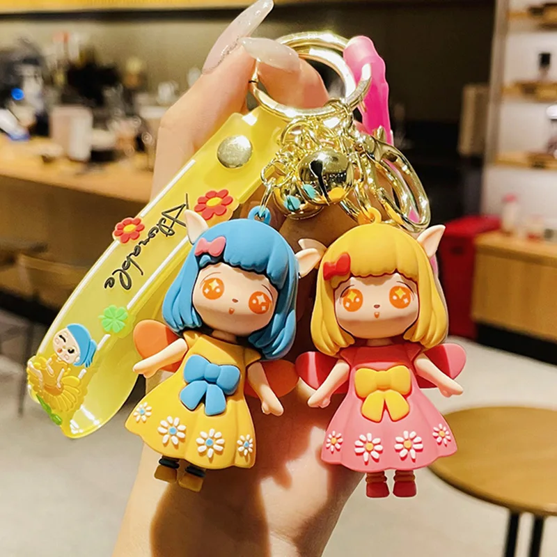 

YLWHJJ brand Doll Handmade Cute charm keychain for Women Car Pendant Girls fashion Jewelry Bag key chains Accessories key ring
