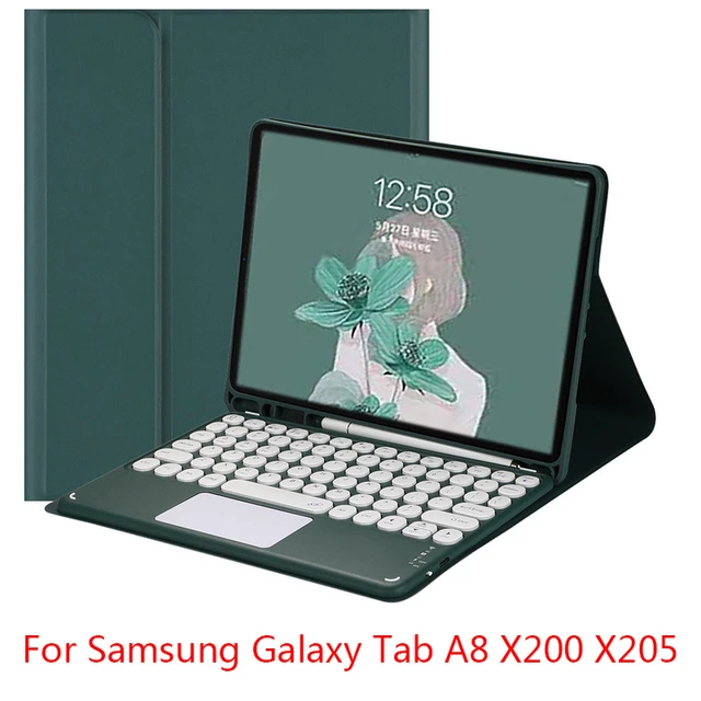 Étui clavier pour Samsung Galaxy Tab, A8, X200, X205, 10.5, housse avec  clavier russe, espagnol, anglais, arabe