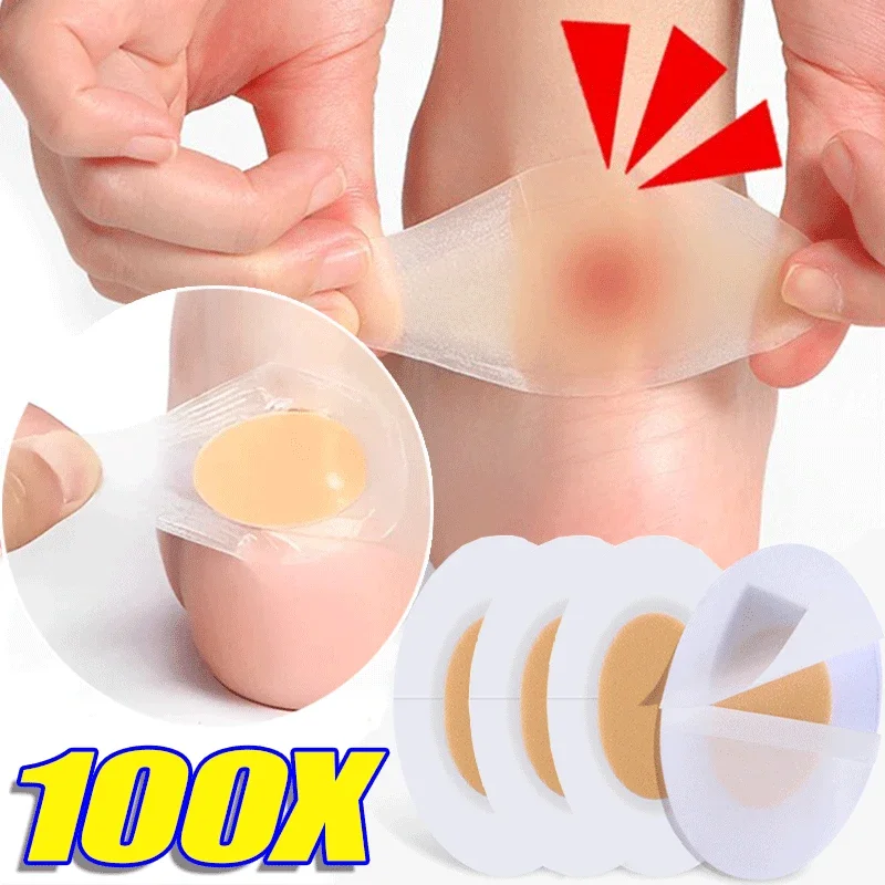 Heel Protectors Gel Silicone Foot Care Shoes Stickers High Heel Patch Liner Adhesive Hydrocolloid Pads Cushions Insert 10/100PCS