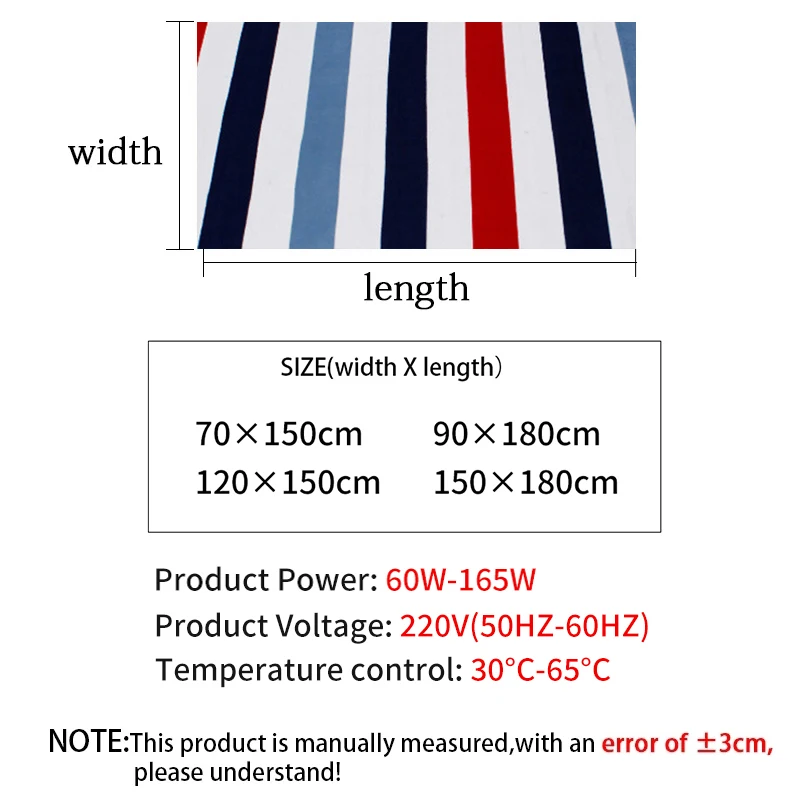 Electric Heating Blanket Electric Blanket Heater Body Warm Heated Blanket Single/Double Thermostat Electric Heating