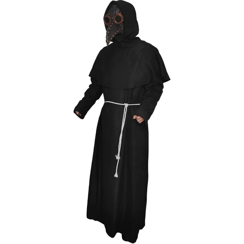 Halloween Cloak Plague Doctor Mask Costume Retro Steampunk Raven Mask Bird Full Face Latex Prank Cosplay Raven Performance halloween mask face mask 3d face masks masquerade mask horror mask halloween cape