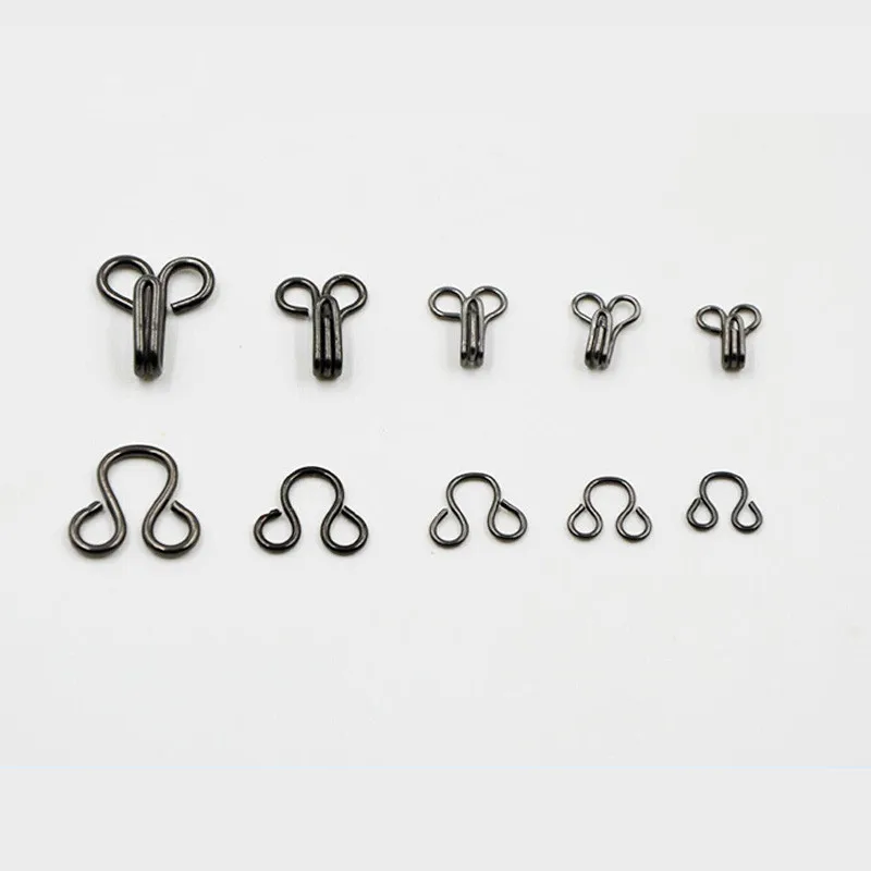 100 set gancio per cucire e chiusura a occhiello 11,5-17 mm ganci grandi e chiusura occhielli per reggiseno abbigliamento pantaloni gonna cuco fai da te  15