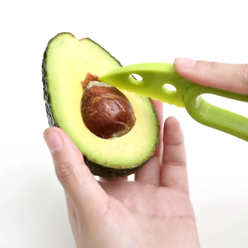 

3 In 1 Avocado Slicer Shea Corer Butter Fruit Peeler Cutter Pulp Separator Plastic Knife Kitchen Vegetable Tools Kitchen Gadgets