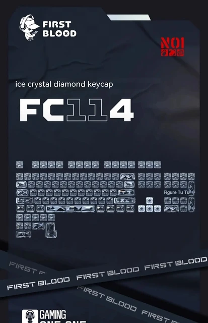 Firstblood FC114 メカニカルゲーマーキーボード透明キーキャップ 114 