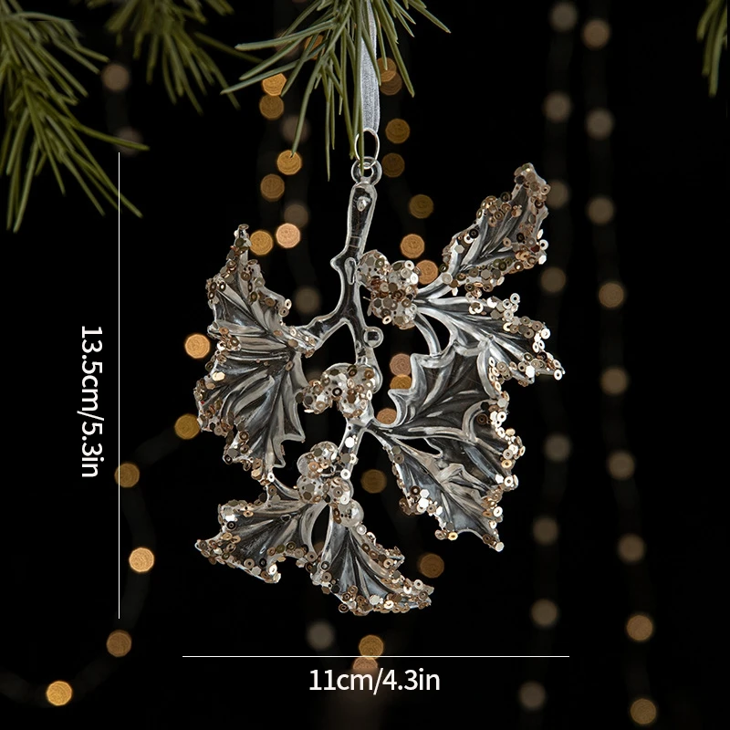 thumbnail image 1 of Decoración de árbol de Navidad con purpurina, hermoso colgante de copo de nieve de alce para árbol de Navidad, decoración para fiesta de Navidad, suministros navideños, 1 of 5