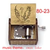 Antique Swan Lake Music Box 18 Note Ballet Dancer Color Print Wood Kids Toy Home Office Decor Birthday Christmas New Year's Gift 2