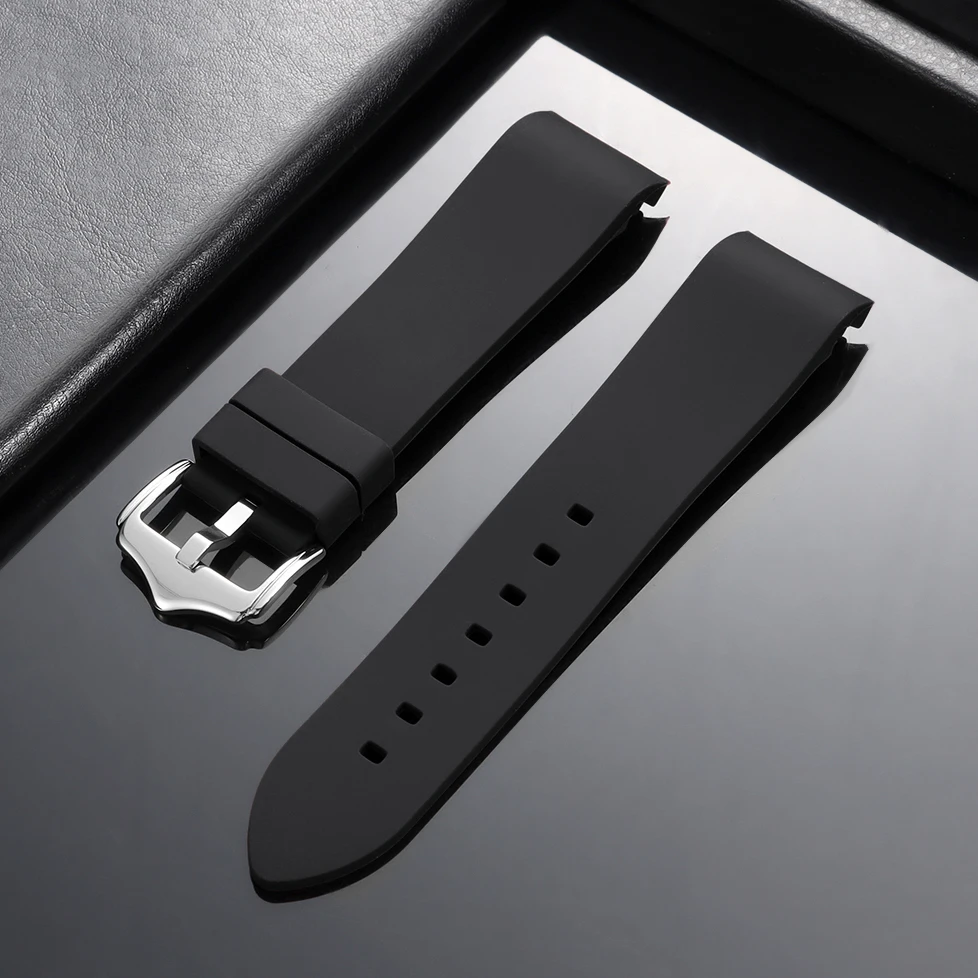 Premium Soft Curved End Silicone Watch Strap - Universal Fit