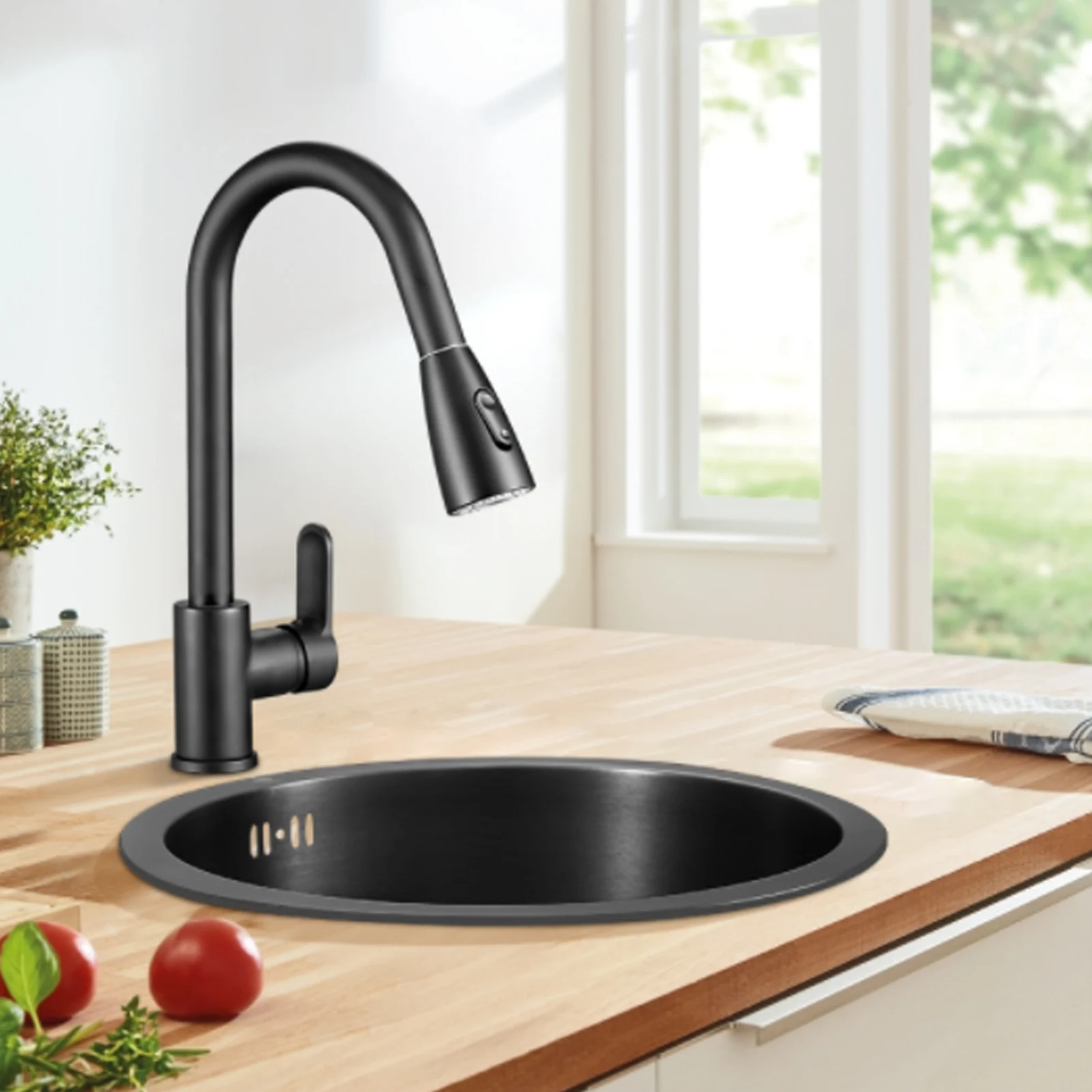 Single Bowl Kitchen Sink Kit Large Capacity Stainless Steel Basin With Drain For Kitchen