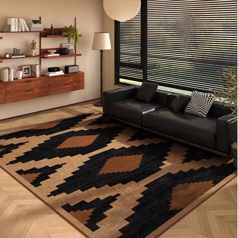 Living Room Carpet Brown American Retro Bedroom Bedside Rug Large Area High-end Home Decor Sofa Coffee Table Floor Mat Ковер 양탄자
