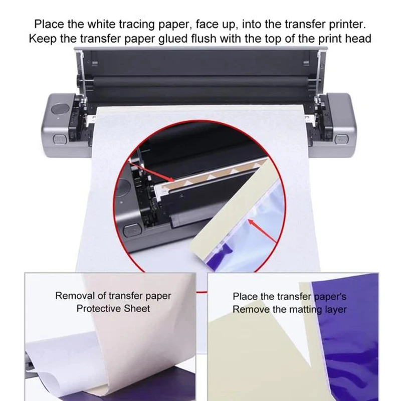 Phomemo T08FS Wireless Tattoo Transfer Stencil Transfer Tattoo Thermal Copier Machine Compatible with Smartphone & PC tattoo supplies