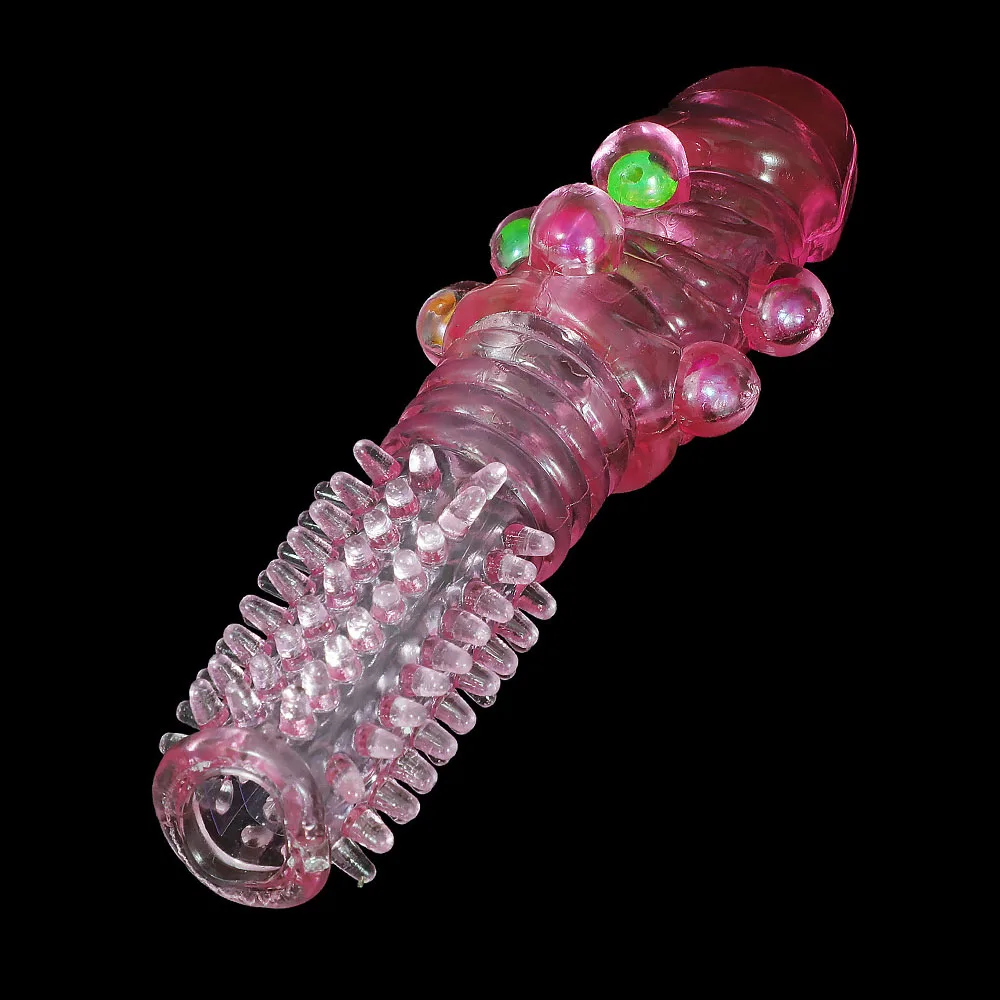Thorn Bold Penis Enlargement Delayed Extender condom Prolong Beads Reusable thorn vibrator sleeve sex toys for man Elephant Nose male sex toys