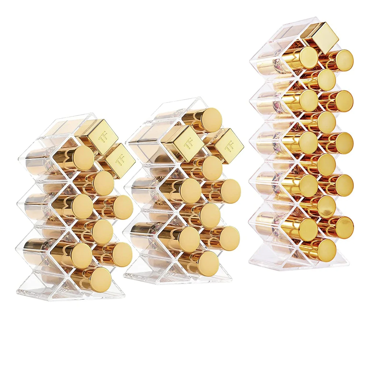 16 Grids Cosmetic Lipstick Jewelry Box Makeup Brushes Holder Lipstick Storage Box Acrylic Makeup Organizer Storage Case 3
