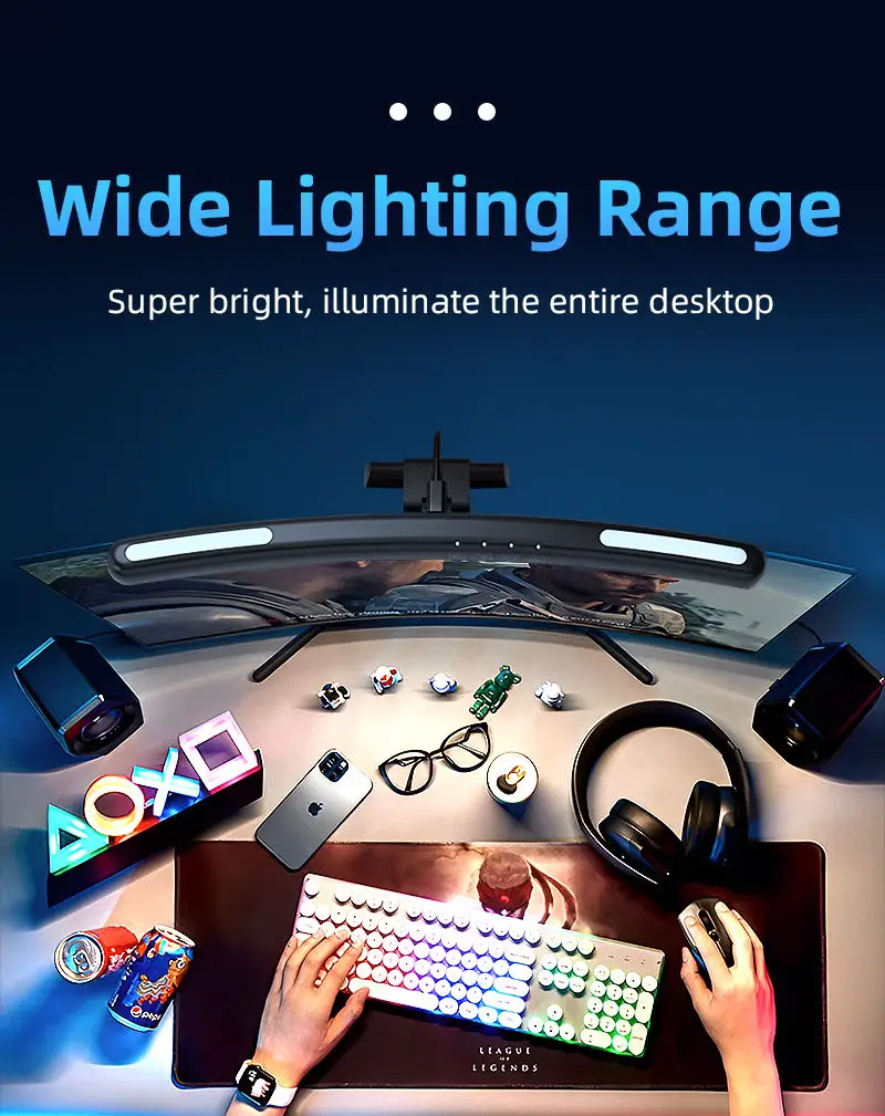 Led Computer Monitor Screen Hanging Light  Computer Monitor Light Bar -  Computer - Aliexpress