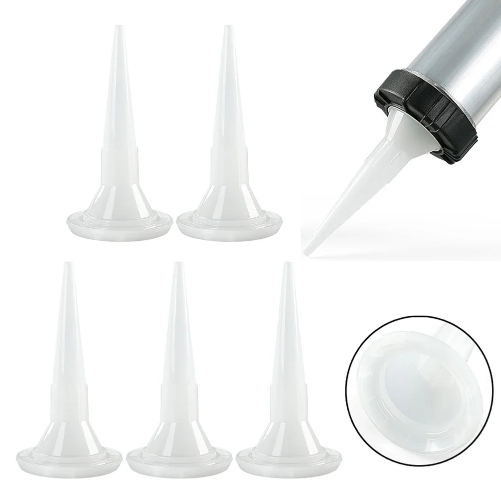 5pcs Universal Caulking Nozzle Structural Glue Nozzle Plastic Caulking Tip Mouth Home Improvement Construction Tools caulking gun nozzles caulking nozzle