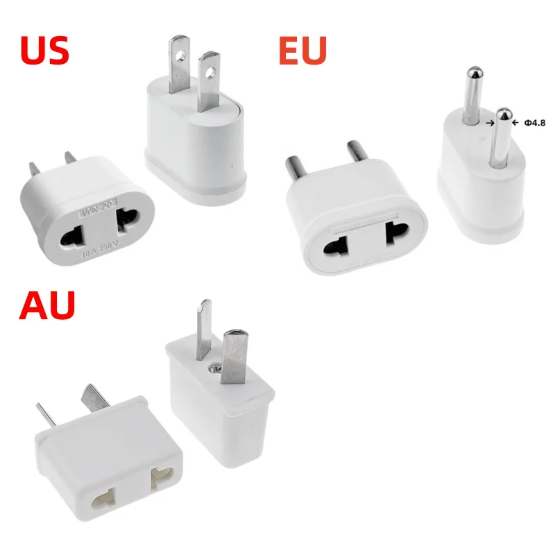 EU US AU ปลั๊ก AU ออสเตรเลียปลั๊กอะแดปเตอร์แปลงอเมริกัน US ไปยัง EU Plug Travel Adapter ซ็อกเก็ต Charger Outlet 1