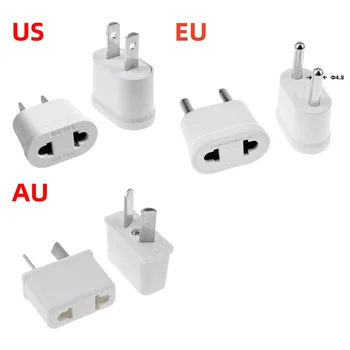 EU US AU ปลั๊ก AU ออสเตรเลียปลั๊กอะแดปเตอร์แปลงอเมริกัน US ไปยัง EU Plug Travel Adapter ซ็อกเก็ต Charger Outlet 1