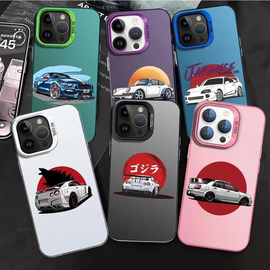 Sports Racing Drift Car Anti-Fall Matte Phone Case