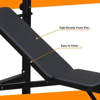 Olympic Weight Bench Press Set with Squat Rack and Bench for Full Body Workout at Home Gym 5