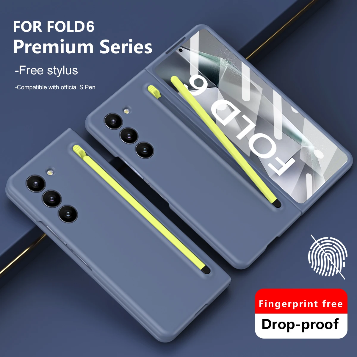 Custodia Flip Cover in Pelle di Lusso per Samsung Galaxy Z Fold 6 con Slot per Penna Pellicola Protettiva in Vetro per Schermo_voghion.com