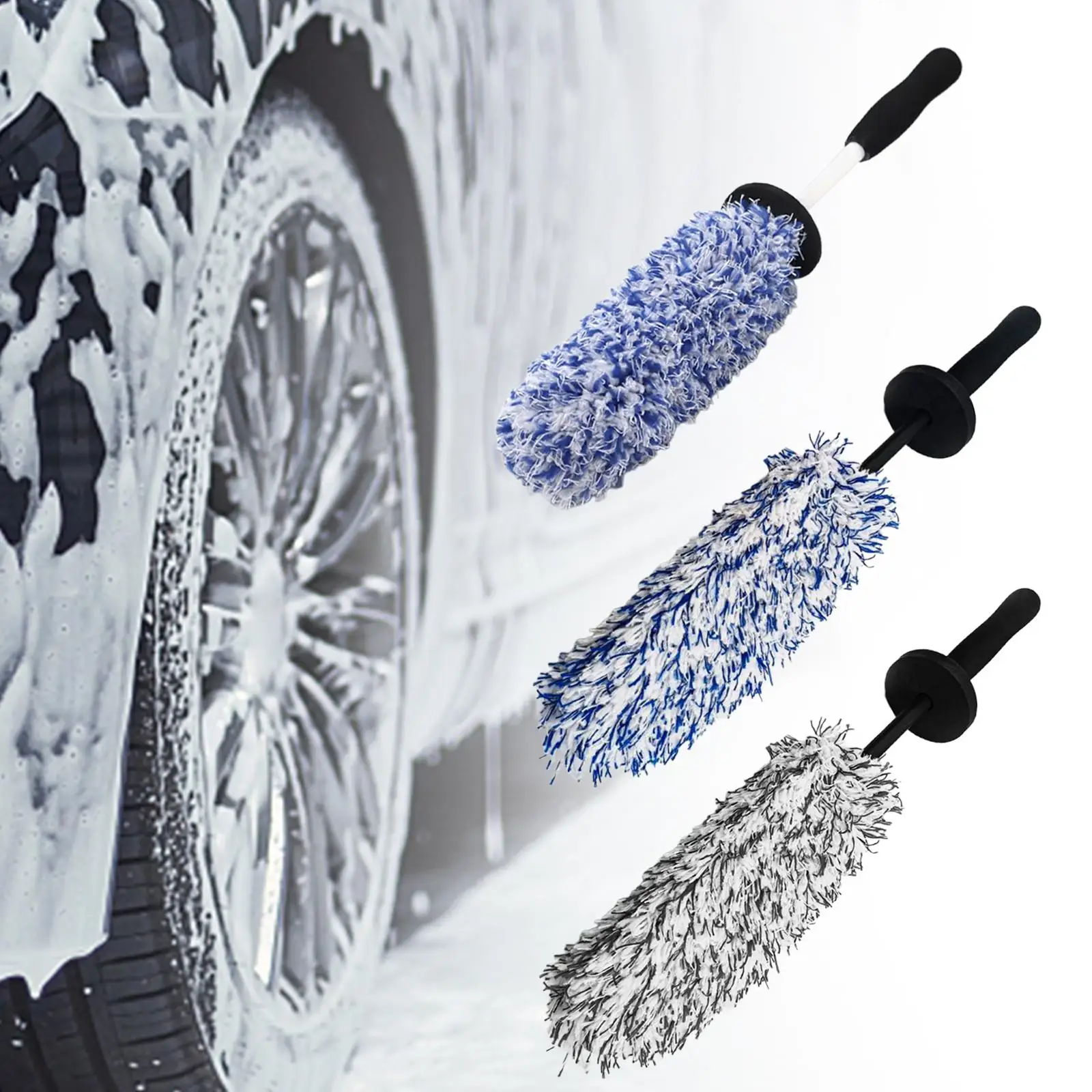 Car Wheel Rim Cleaning Brush Car Cleaning Supplies Universal Wheel Brush Cleaning Tool for Car Wheel Hub Rims Tires Tire