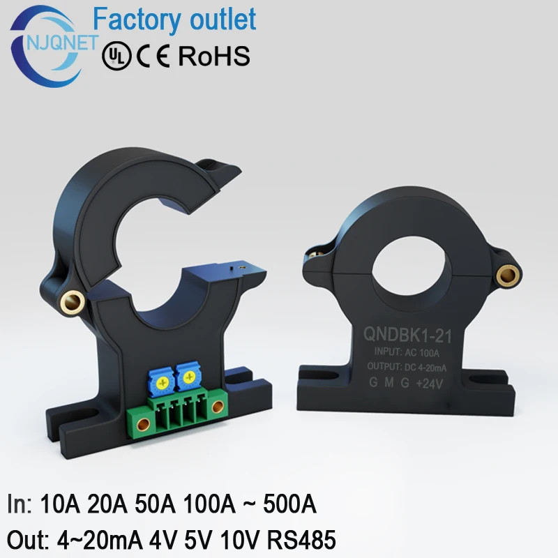 스플릿 코어 전류 변환기 QNDBK1-21 AC 10A 20A 30A 50A 100A 2..