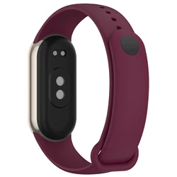 Soft TPU Strap Watchband Wristband Replacement Bracelet Accessory for Xiaomi Miband 9 (Wine Red)