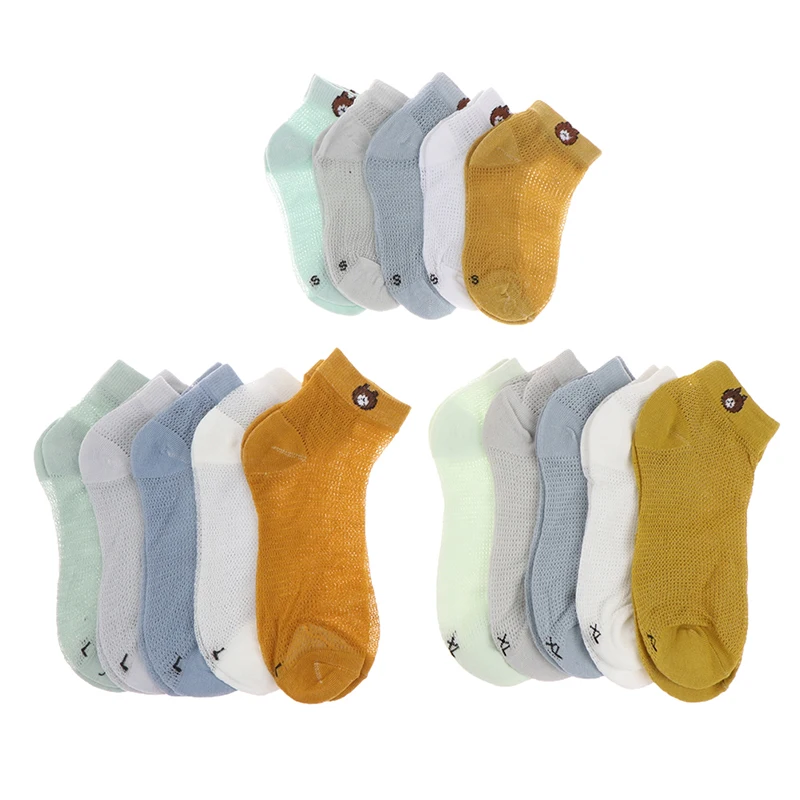 Cotton Baby Short Socks 1 Pair Toddler Boys Girls Summer Mesh Thin Sock Kids Children Colorful Socks