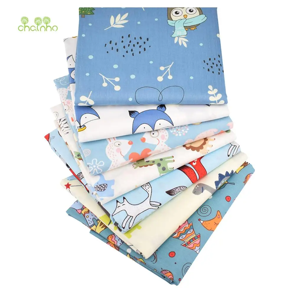 Chainho 프린트 능직 직조 코튼 원단, 패치워크 천, DIY 바느질 퀼팅 소재, 애니멀 파라다이스, 2 사양, CC093