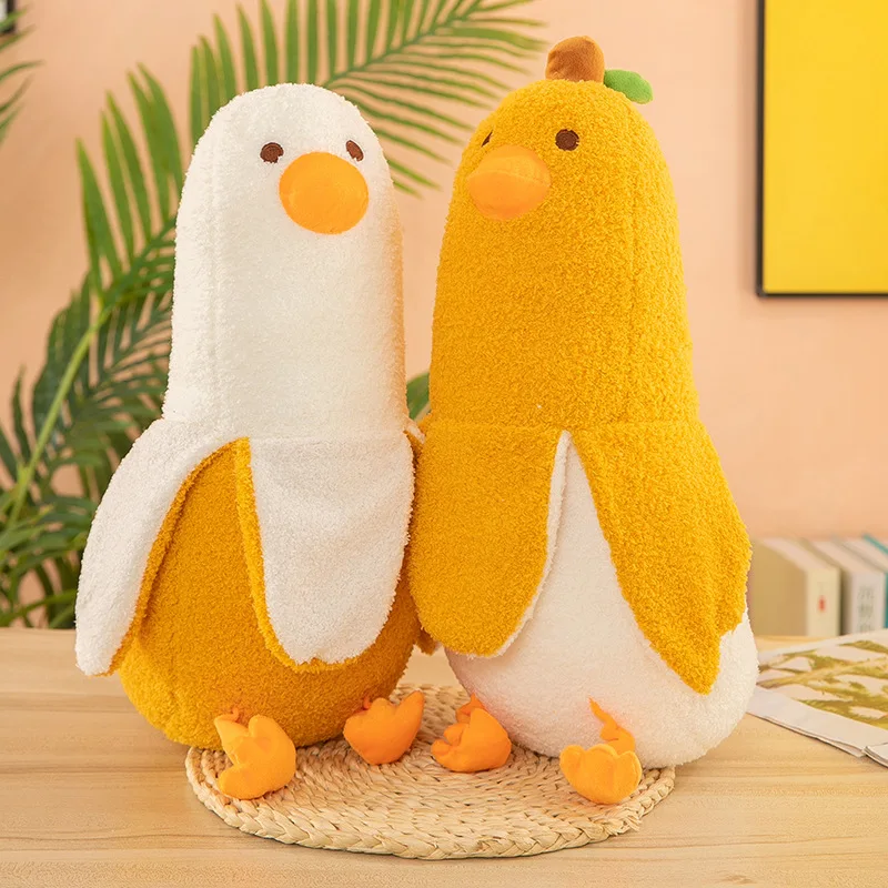 Banana Duck Pillow Plush Banana Stuffed Animal Yellow Duck Plush