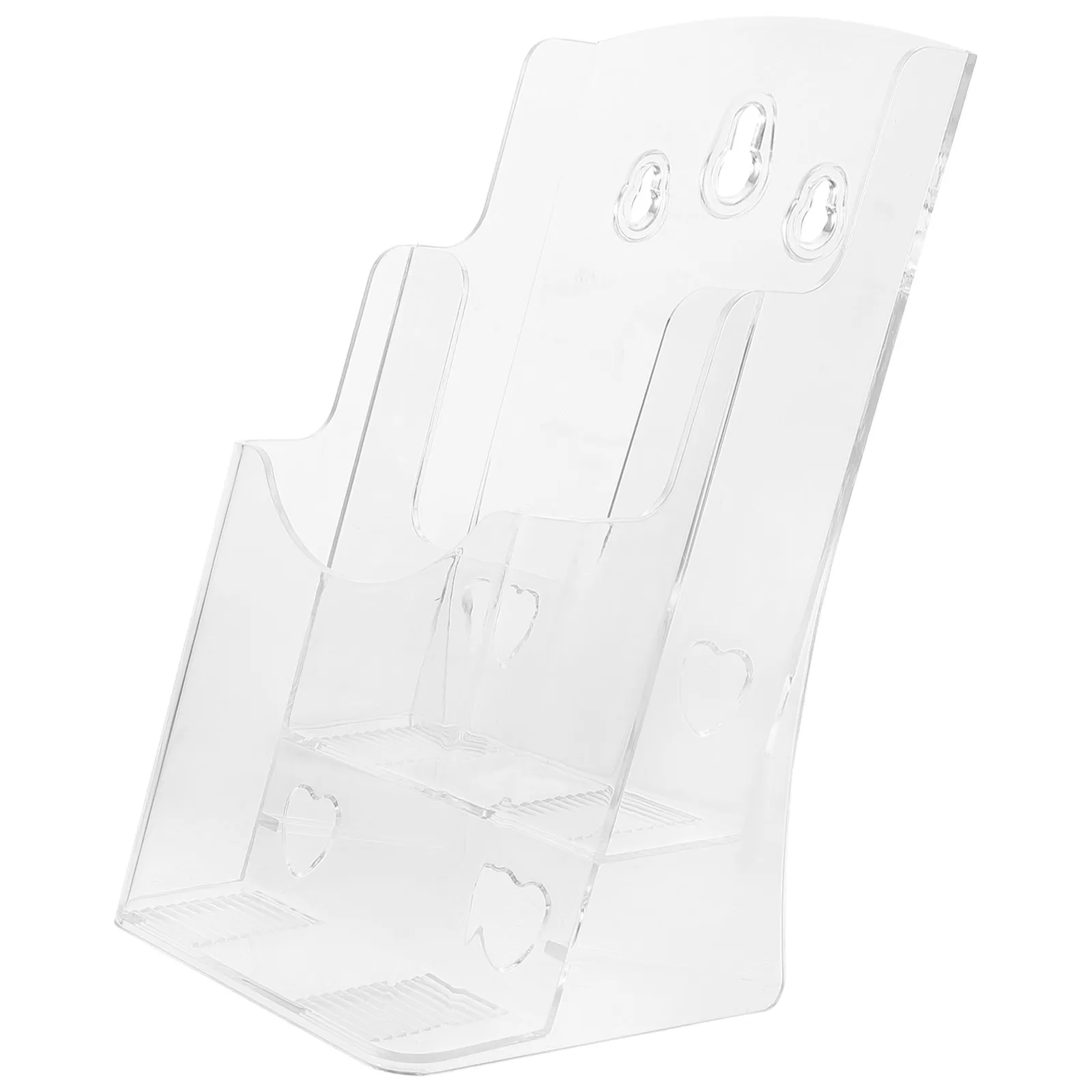 벽걸이형 브로셔 랙 아크릴 파일 정리대 문서 스탠드 투명 팜플렛 홀더 데스크탑 전단지 랙 사무실/학습용