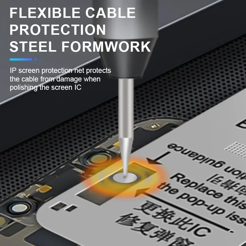 Fixst & JTX LCD Screen IC Chip Flex Cable Protection Stencil For iPhone 11~15 Pro Max Touch Display IC Tin Template Steel Mesh