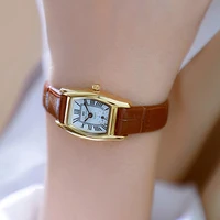 Women's Watches Fashion High Quality Retro Leather Strap Quartz Watch For Women Small Square Dial Ladies Waterproof Clock 1