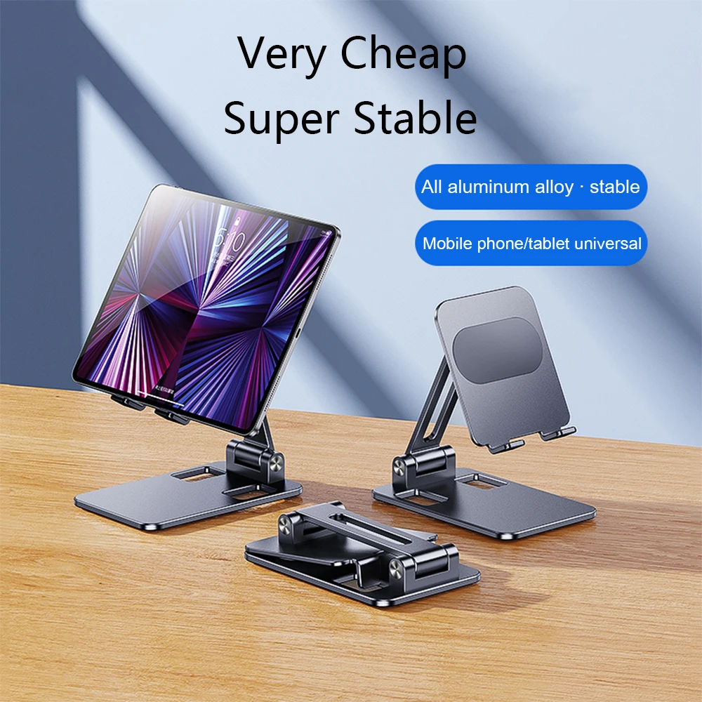 

Metal Tablet Stand Mobile Phone Holder For IPhone IPad Pro Xiaomi Adjustable Desk Tablet Holder Universal Table Cell Phone Stand