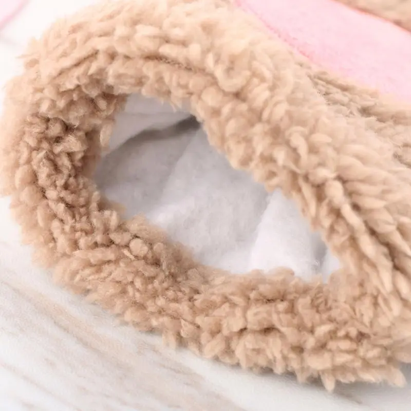 1 Pair Winter Warm Fingerless Gloves Soft Cotton Fluffy Plush Cat Paw Lovely Half Finger Mitten Kids Outdoor Accessories Gift