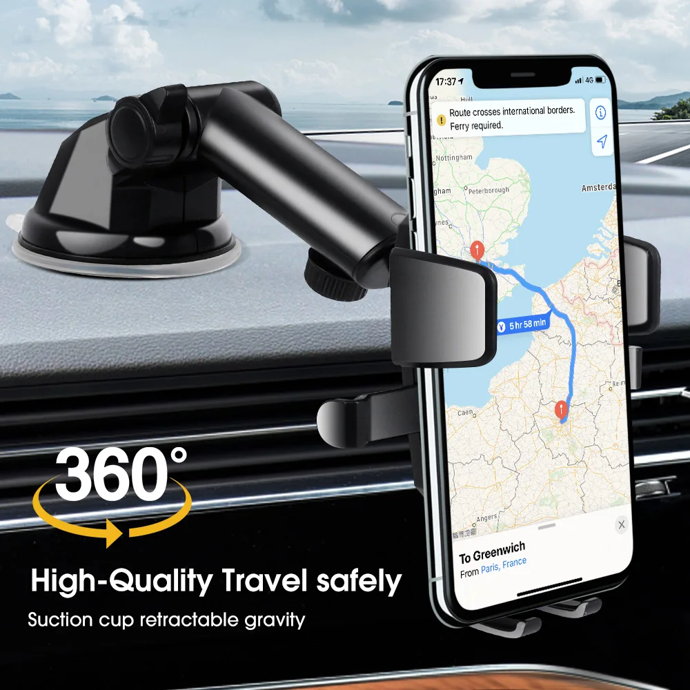 Support de téléphone portable rétractable à ventouse, ventouse pour tableau  de bord et pare-brise, support de téléphone de voiture avec coussin de Gel  adhésif solide - AliExpress